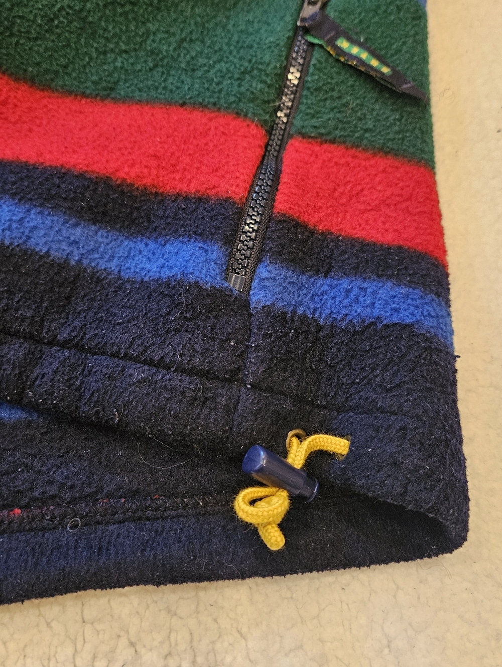 Vintage Ebtek Eddie Bauer Mens Pullover L Fleece Half Zip Striped XXXL - Picture 8 of 10